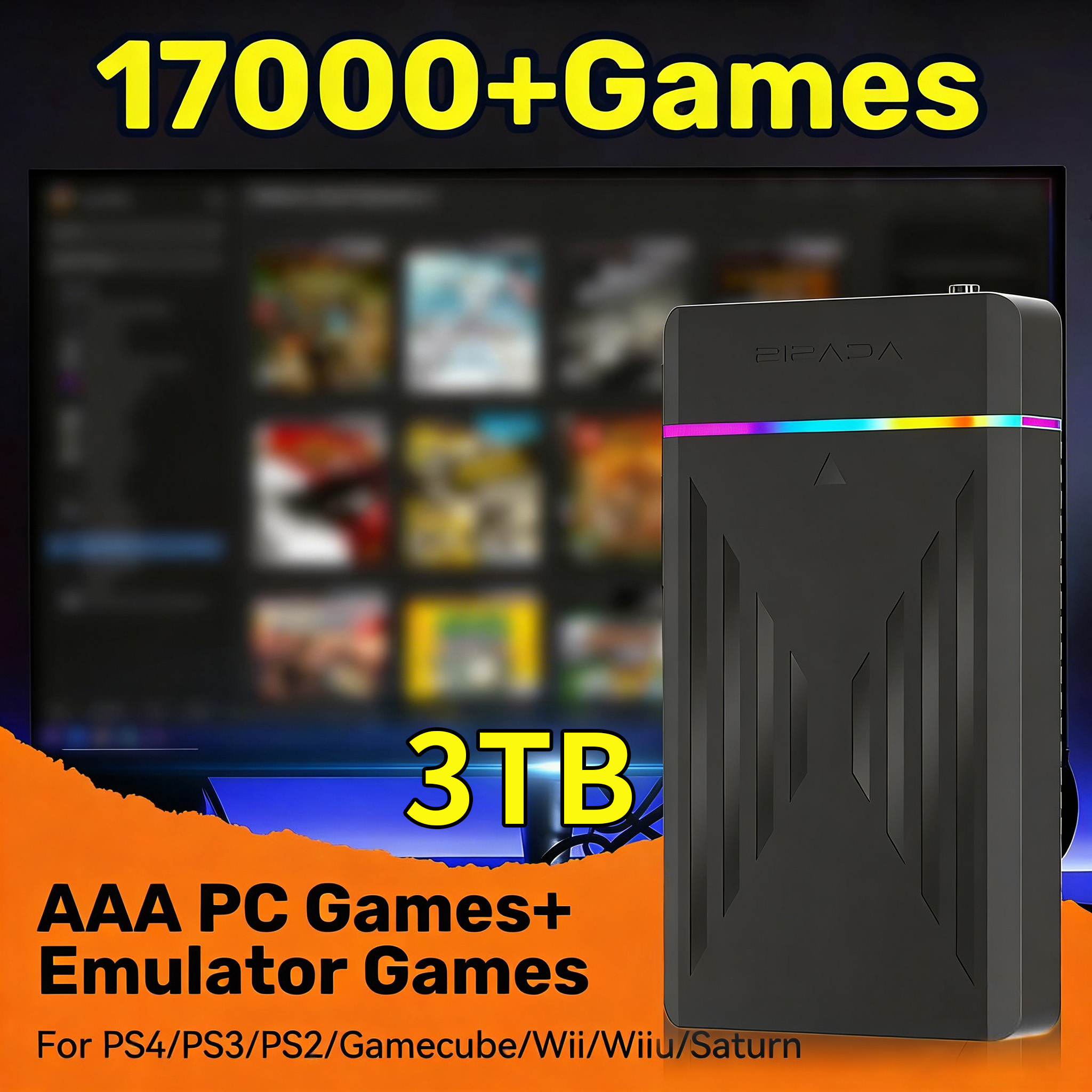 Retro Gaming For Windows - Portable 3TB Gaming HDD Video Game