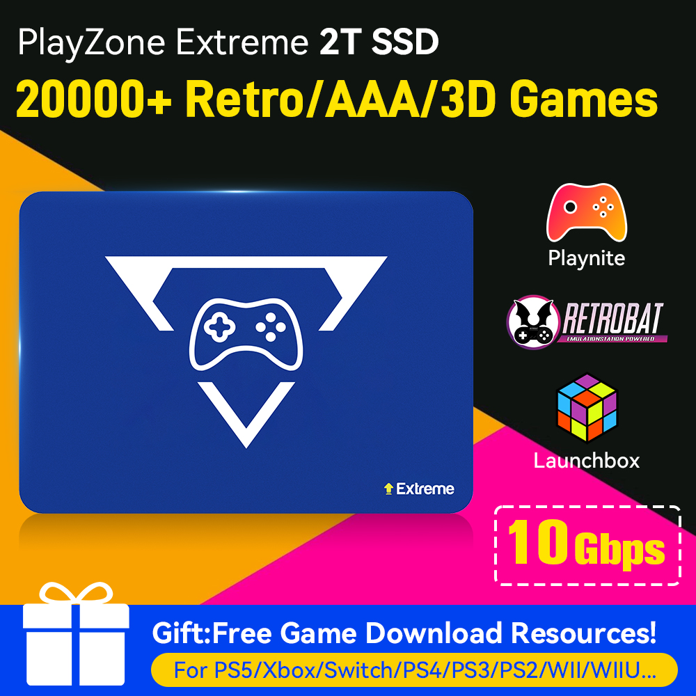 Retro Gaming Emulator Pc - 2TB Gaming Emulation Hard Drive With