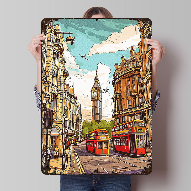 Retro Gaming In London - London Vintage Poster Wall Art Retro