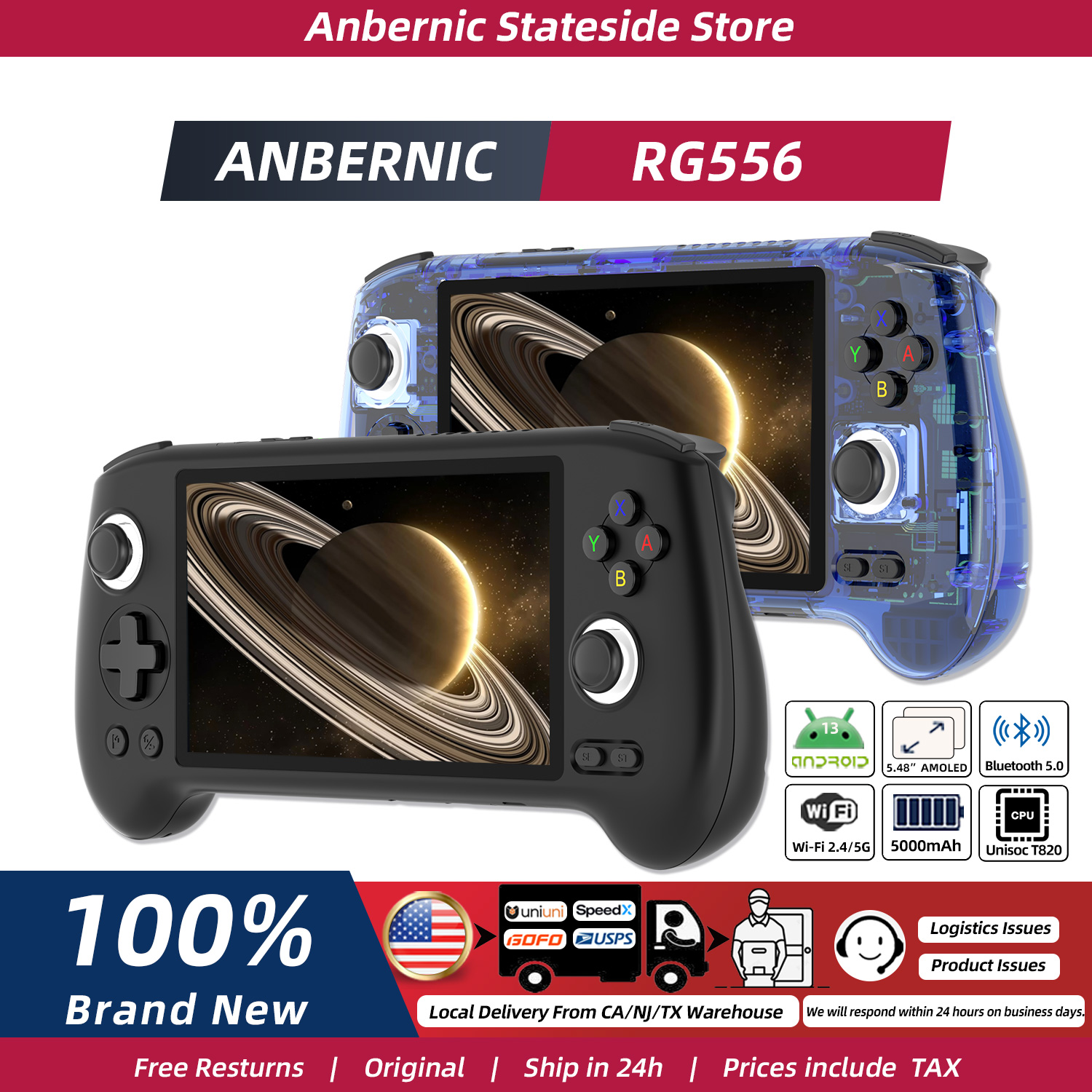 Retro Gaming Android - ANBERNIC RG556 Retro Handheld Game Android