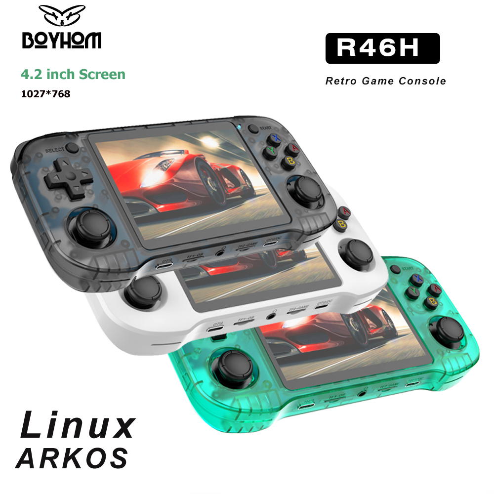Retro Gaming On Linux - BOYHOM R46H NEW 4.2inch IPS HD
