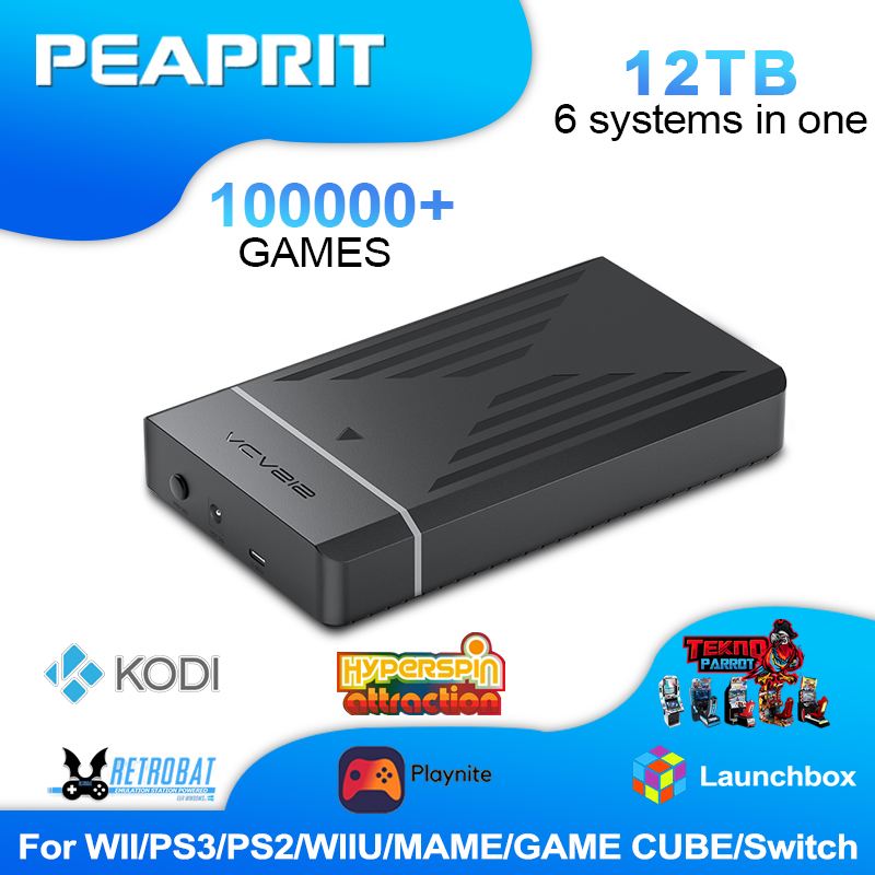 Retro Gaming For Windows - 12TB Retro Gaming HDD with Hyperspin&Launchbox&Retrobat&Playnite