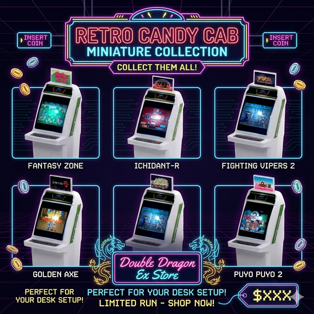 Retro Gaming Years - Retro Arcade Miniatures Desktop Decor -