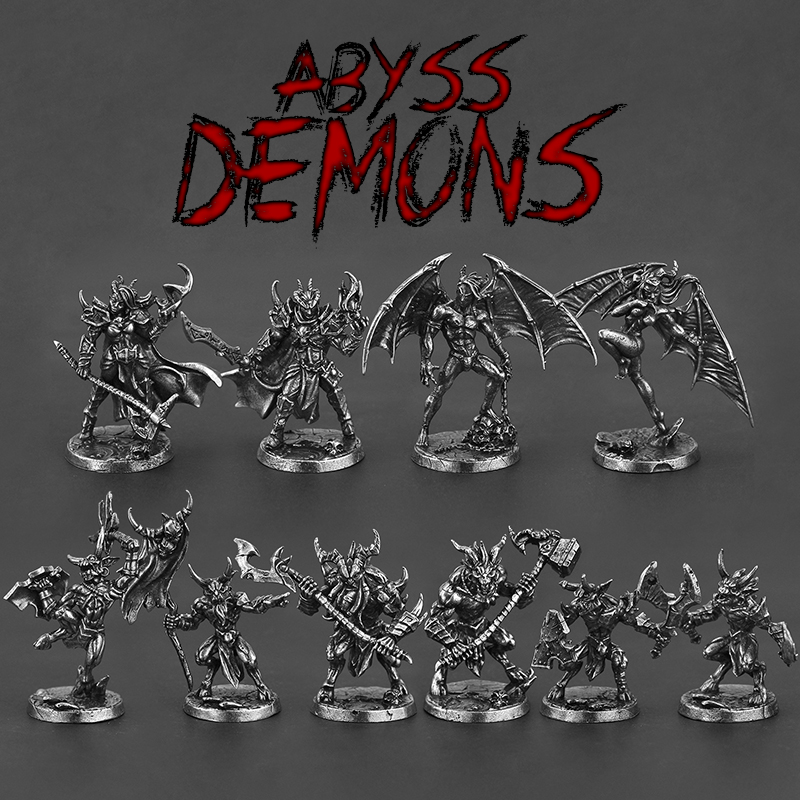 Retro Gaming Table - Metal hell abyss demon warrior man