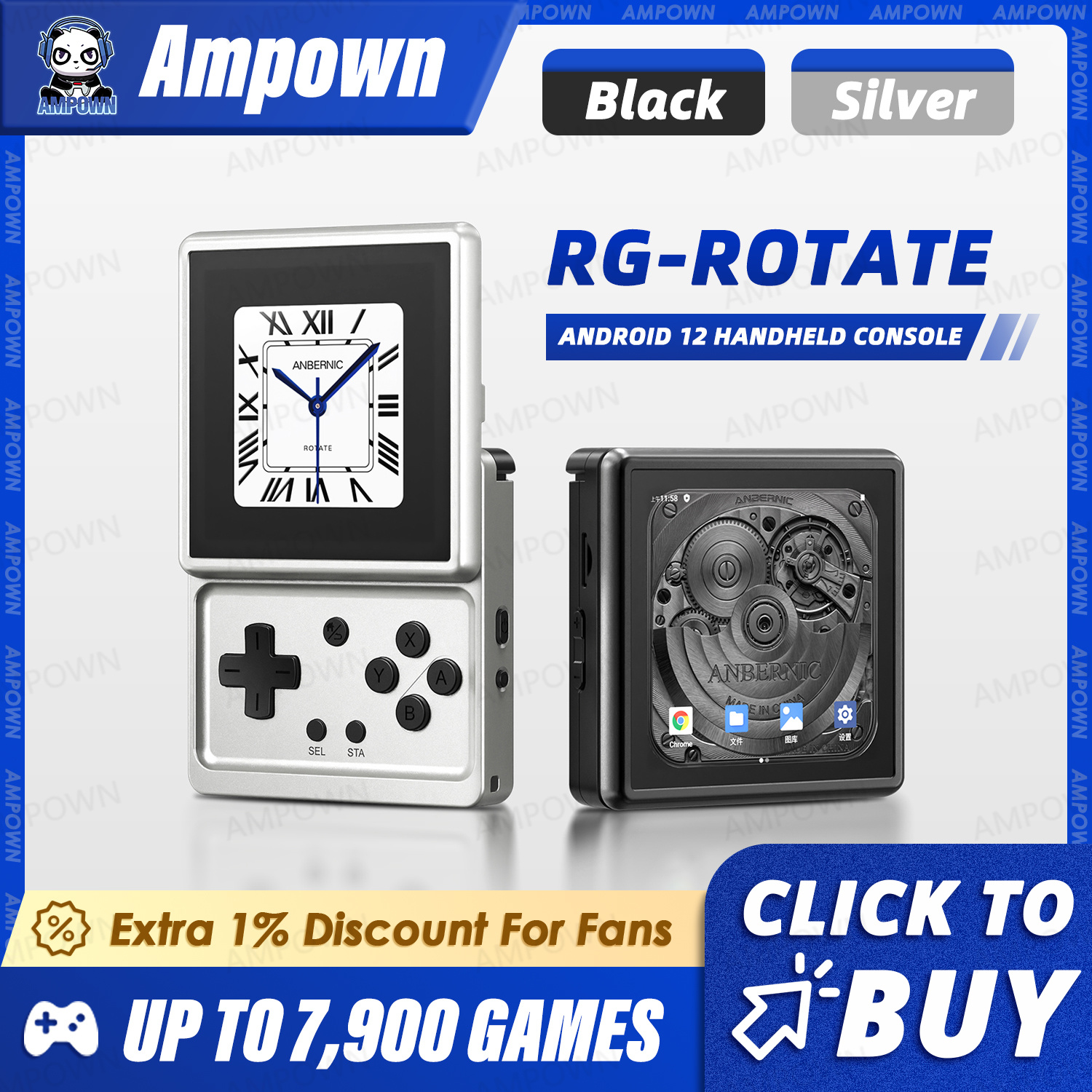 Retro Gaming Android - ANBERNIC RG Rotate Handheld Game Console
