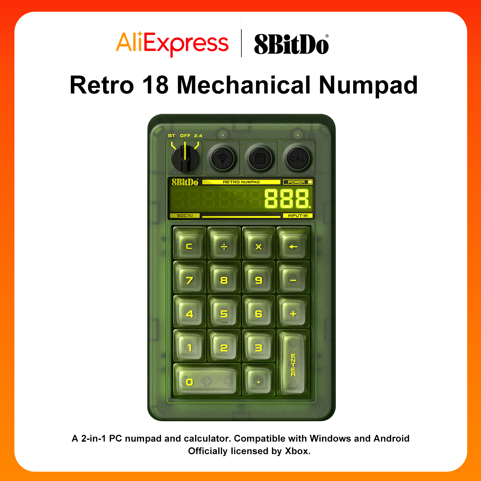 8BitDo Retro 18 Mechanical Num - Retro Gaming For Windows ulasan dan harga