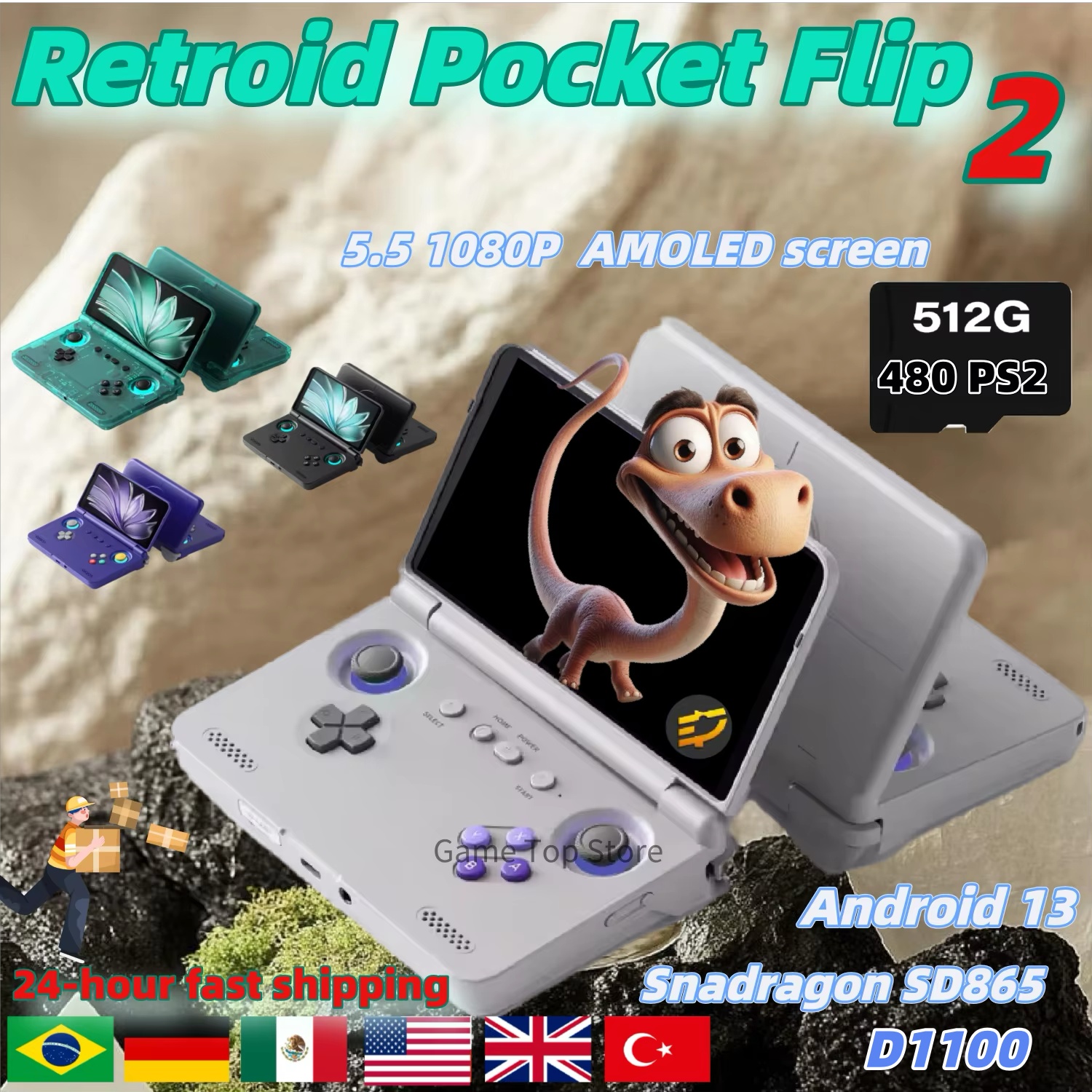 Retroid Pocket Flip 2 Handheld - Retro Gaming Android ulasan dan harga
