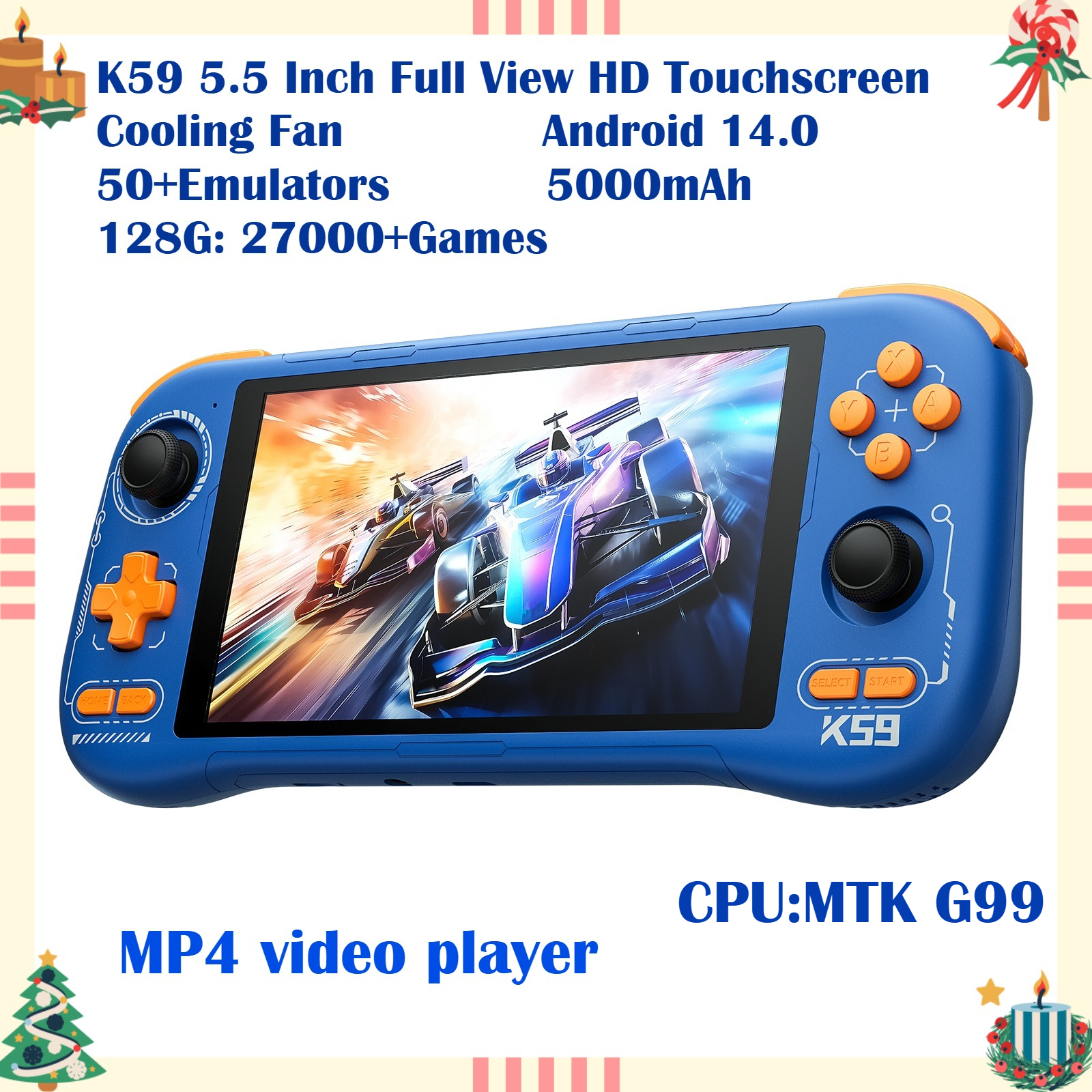 K59 Pro Android 14 Handheld Ga - Retro Gaming Mobile ulasan dan harga