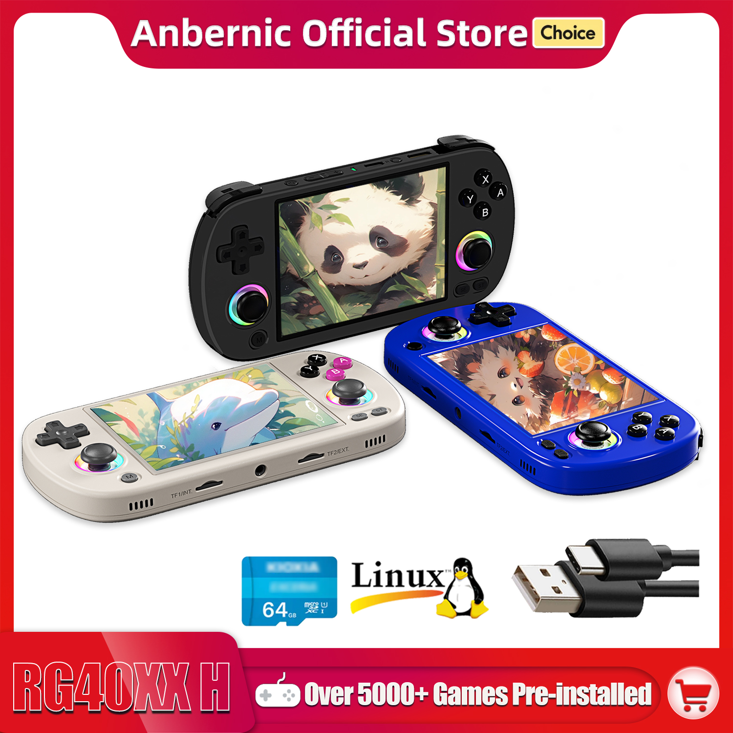 ANBERNIC RG40XX H Handheld Gam - Retro Gaming Mobile ulasan dan harga