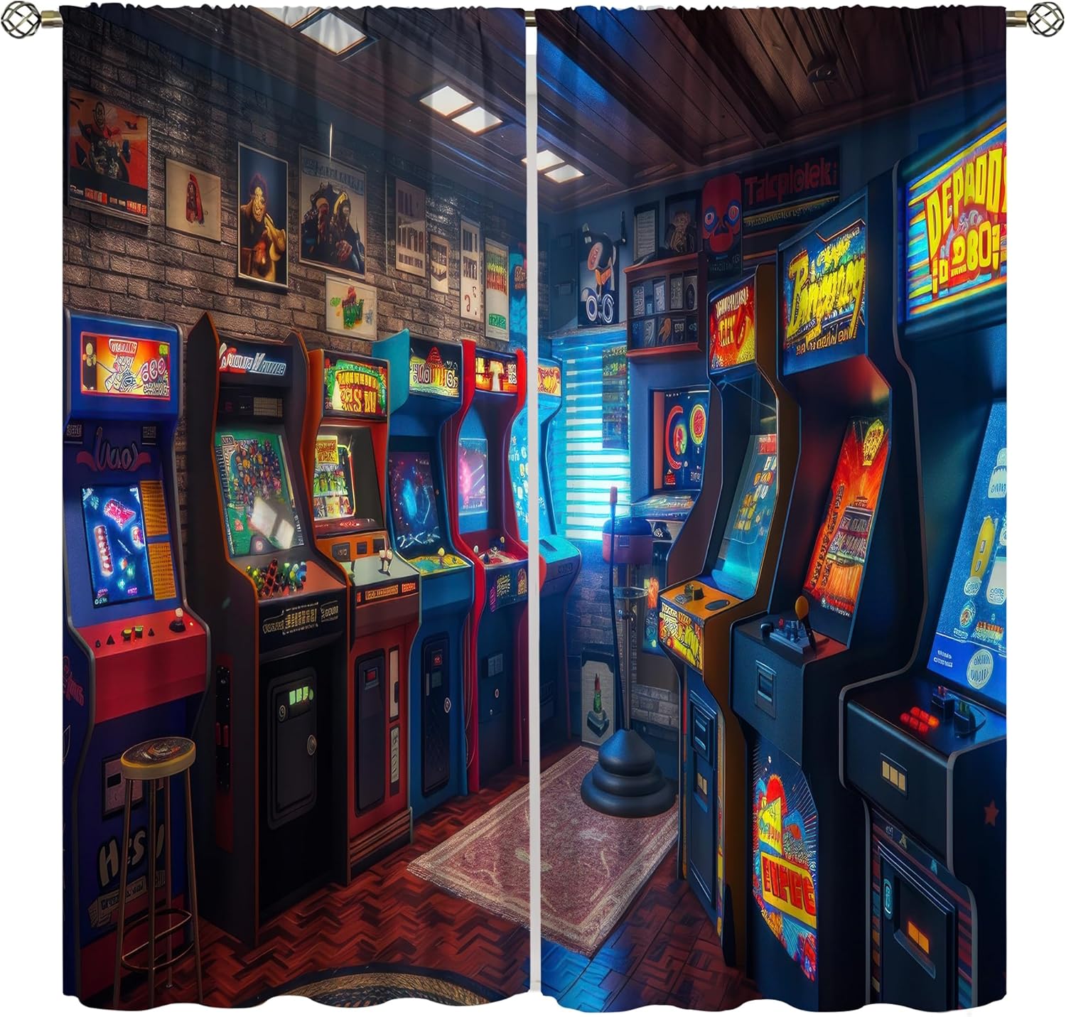 90s Arcade Blackout Curtains G - Retro Gaming Youtube ulasan dan harga