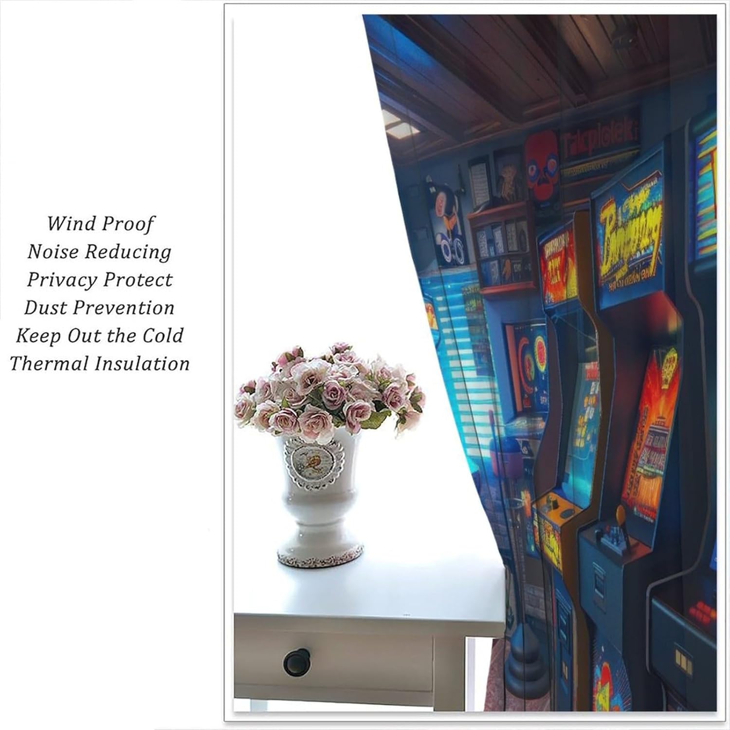 90s Arcade Blackout Curtains G - Retro Gaming Youtube ulasan dan harga