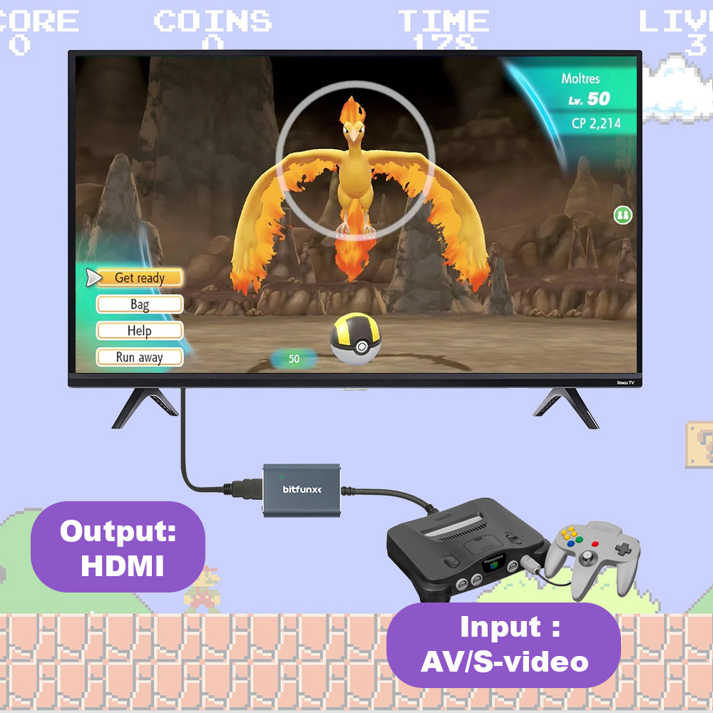 Bitfunx 720P Svideo / AV To HD - Retro Gaming Mobile ulasan dan harga