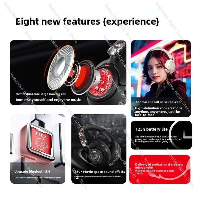 Active Noise Cancelling Blueto - Retro Gaming Headset ulasan dan harga
