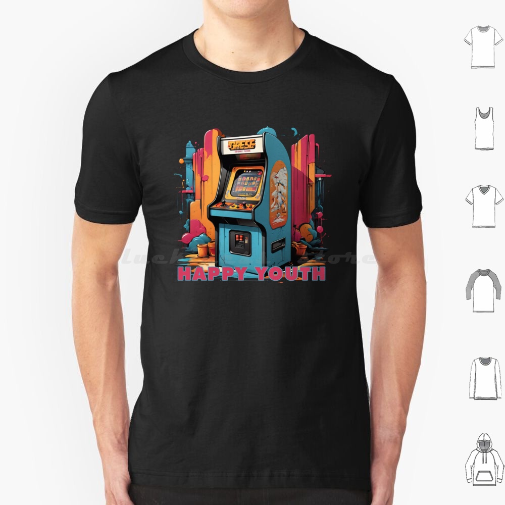 Happy Youth-Arcade T Shirt Men - Retro Gaming T Shirt ulasan dan harga