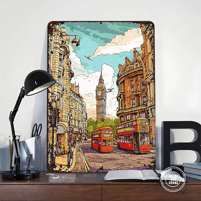 London Vintage Poster Wall Art - Retro Gaming In London ulasan dan harga