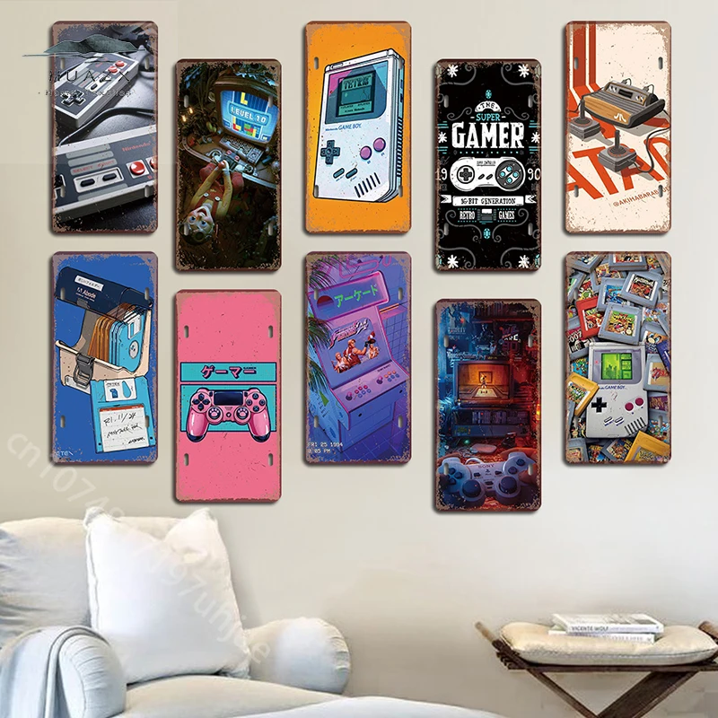 Vintage Gaming Metal Sign Retr - Retro Gaming For Tv ulasan dan harga