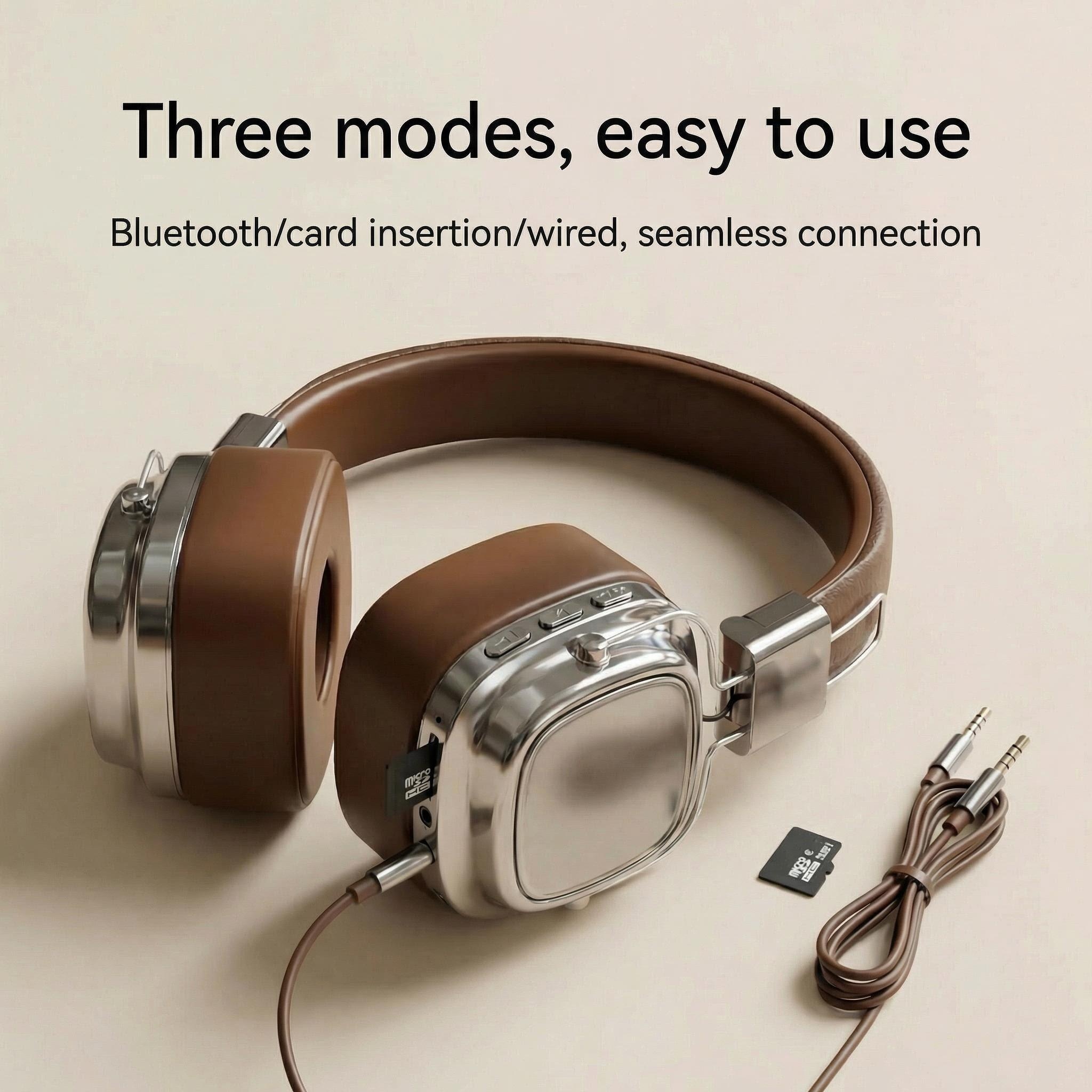 Retro Leather Over-ear Headpho - Retro Gaming Headset ulasan dan harga