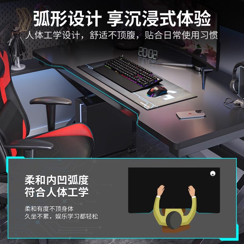 Double Computer Desk Desktop H - Retro Gaming Table ulasan dan harga