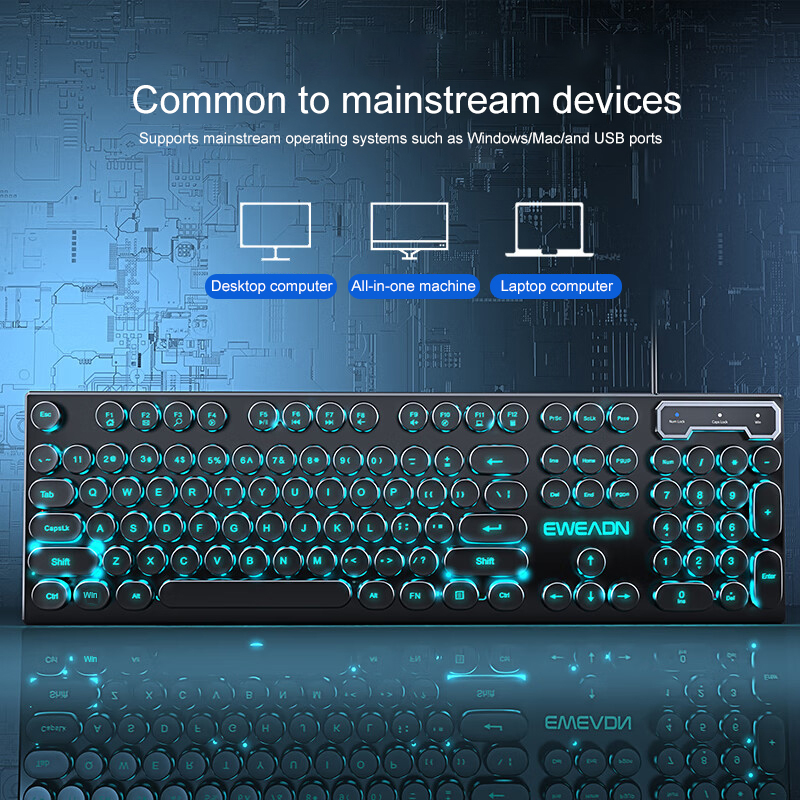 EWEADN Typewriter Gaming Keybo - Retro Gaming For Windows ulasan dan harga