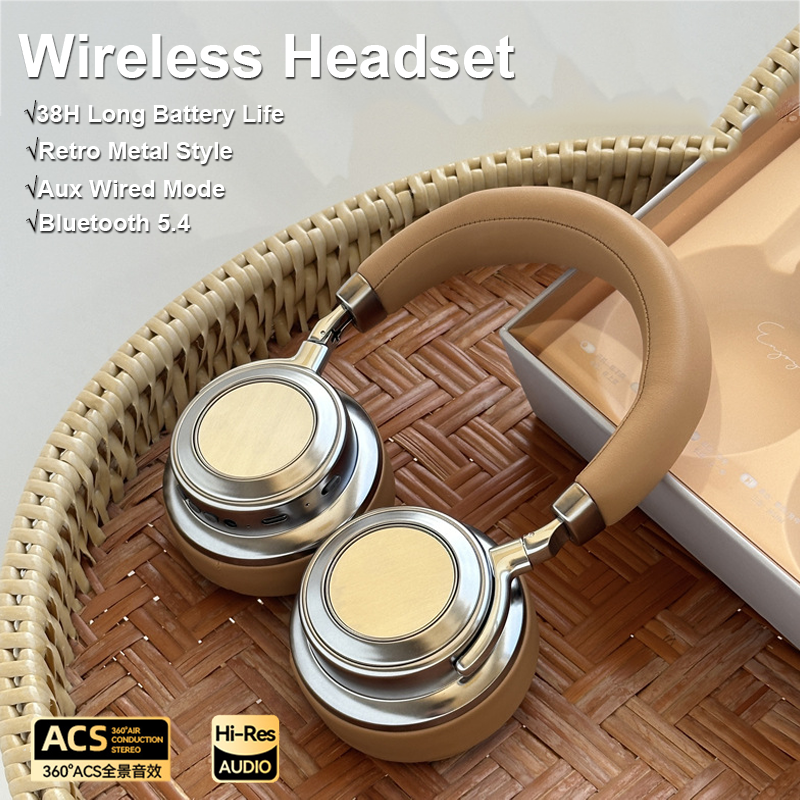Bluetooth 5.4 Metal Retro Head - Retro Gaming Headset ulasan dan harga