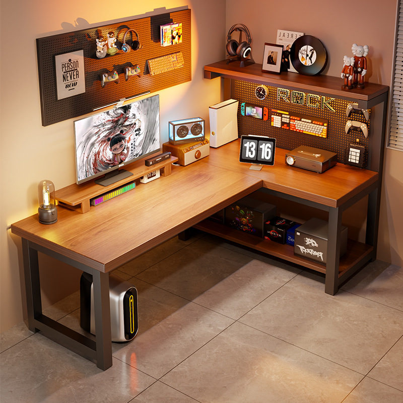Modern Corner Computer Desk L- - Retro Gaming Table ulasan dan harga