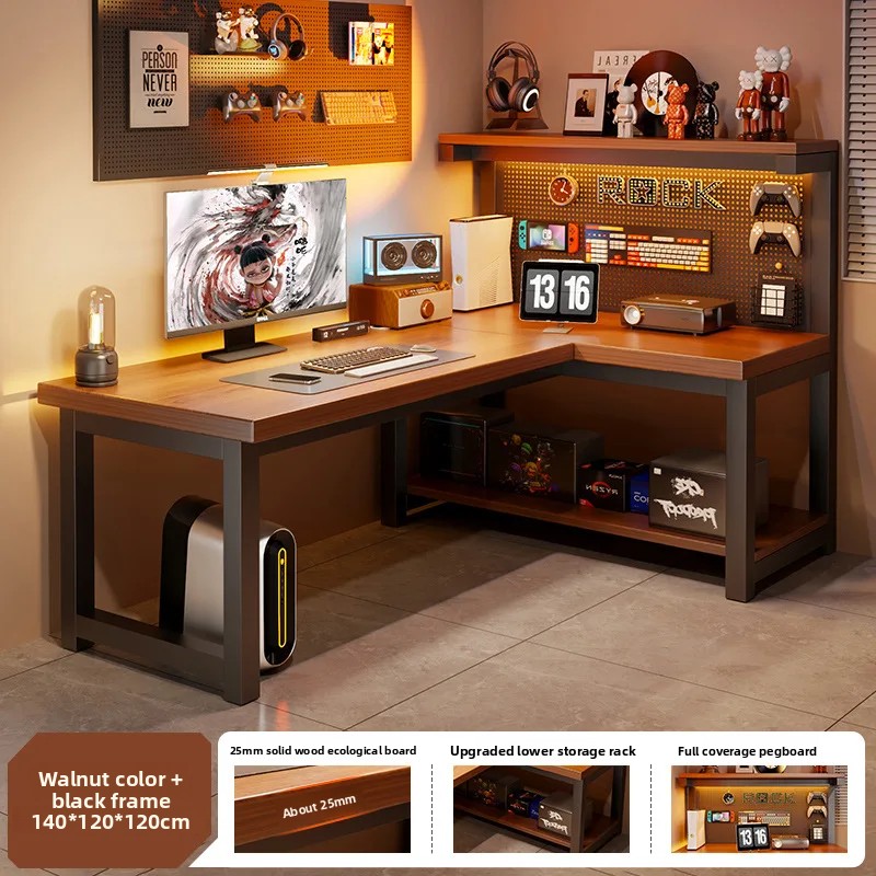 Modern Corner Computer Desk L- - Retro Gaming Table ulasan dan harga