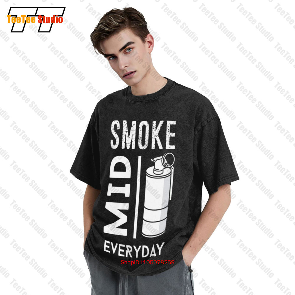 Cs Go Gaming Smoke Mid Everyda - Retro Gaming T Shirt ulasan dan harga