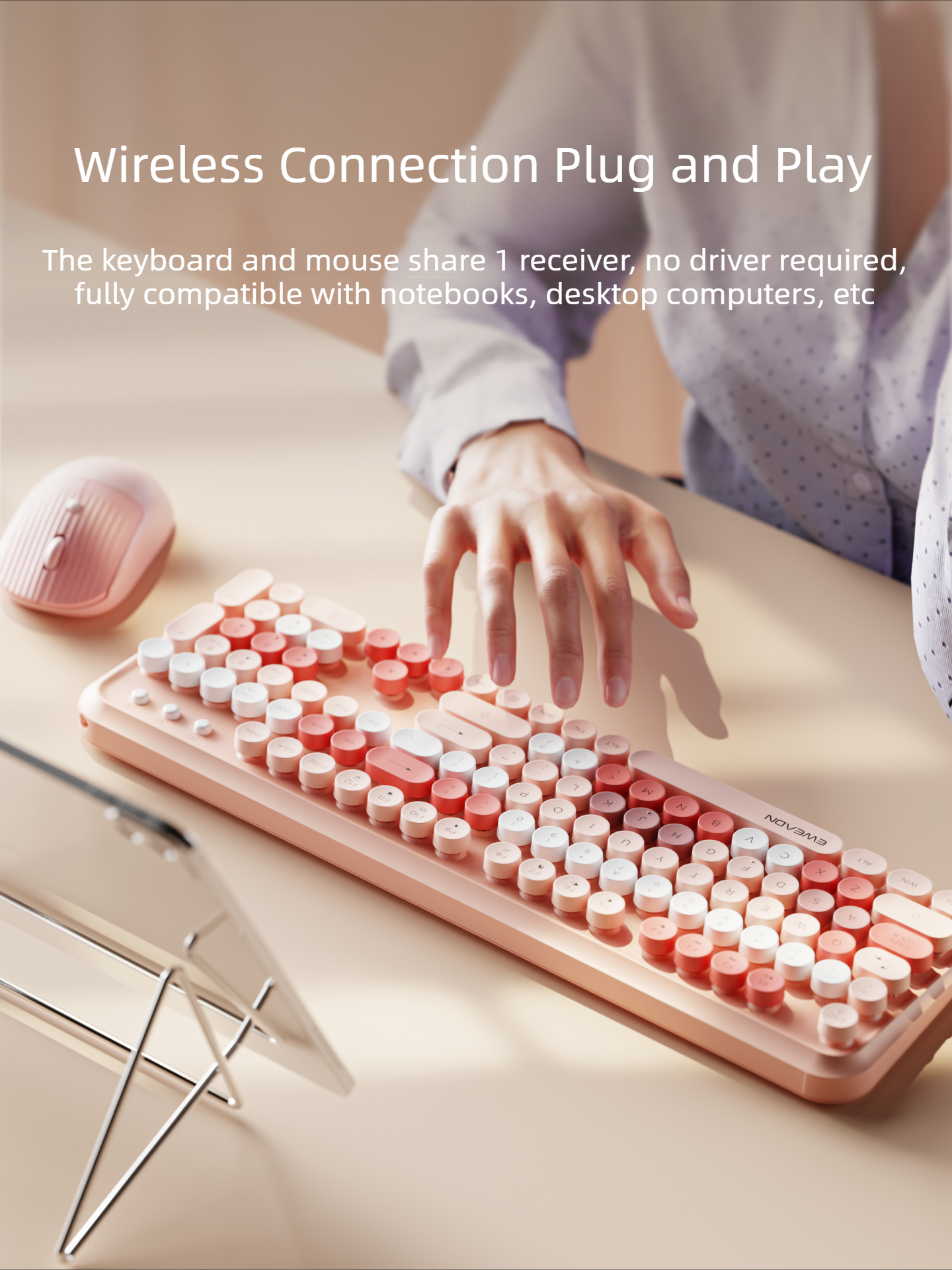 EWEADN V96 Wireless Keyboard M - Retro Gaming For Windows ulasan dan harga