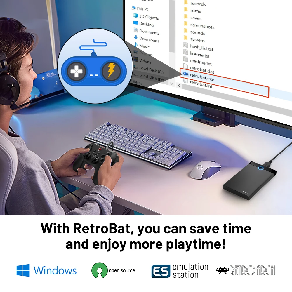 Super Console Retrobat Gaming  - Retro Gaming Emulator Pc ulasan dan harga