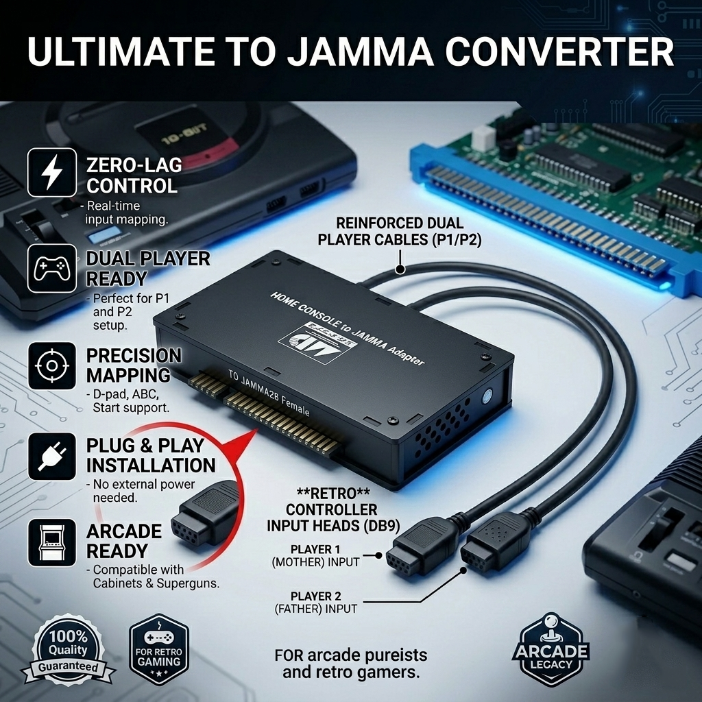 Mega Drive Genesis MD to JAMMA - Retro Gaming Years ulasan dan harga