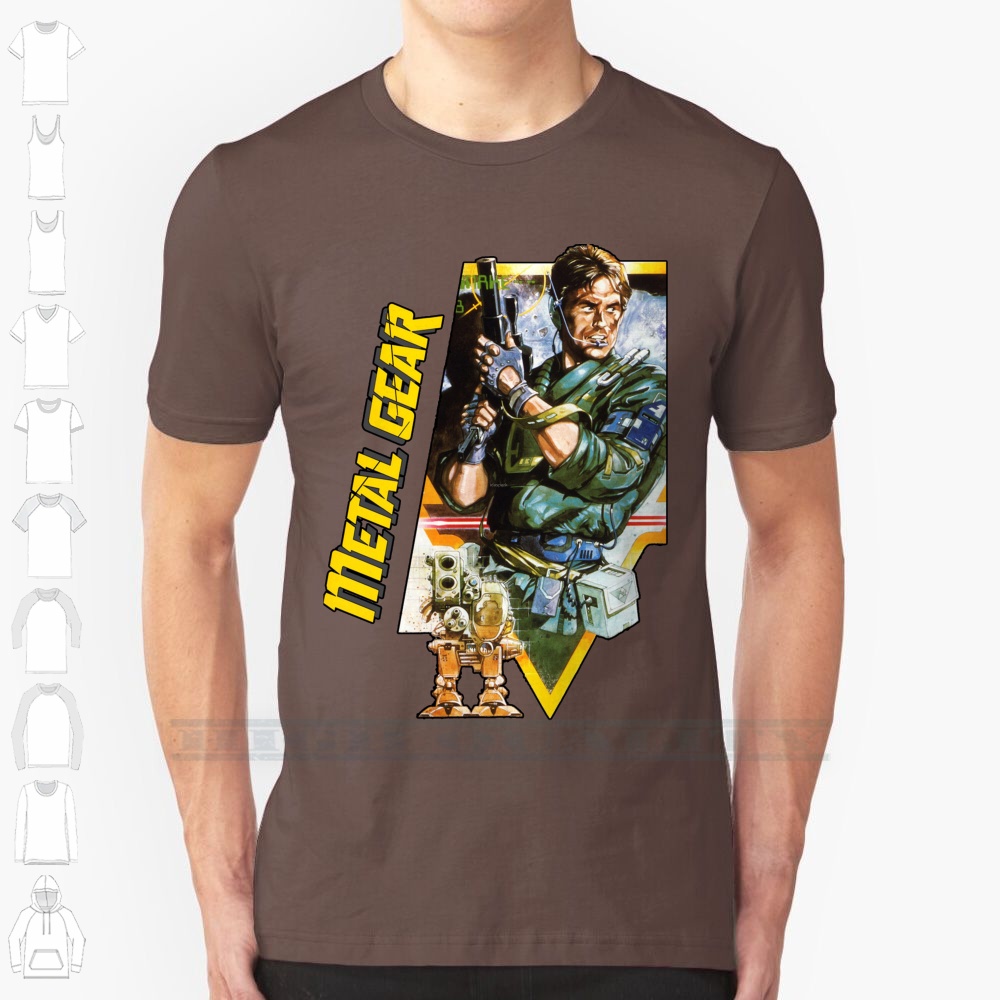 Metal Gear 100% Cotton T Shirt - Retro Gaming Gamestop ulasan dan harga