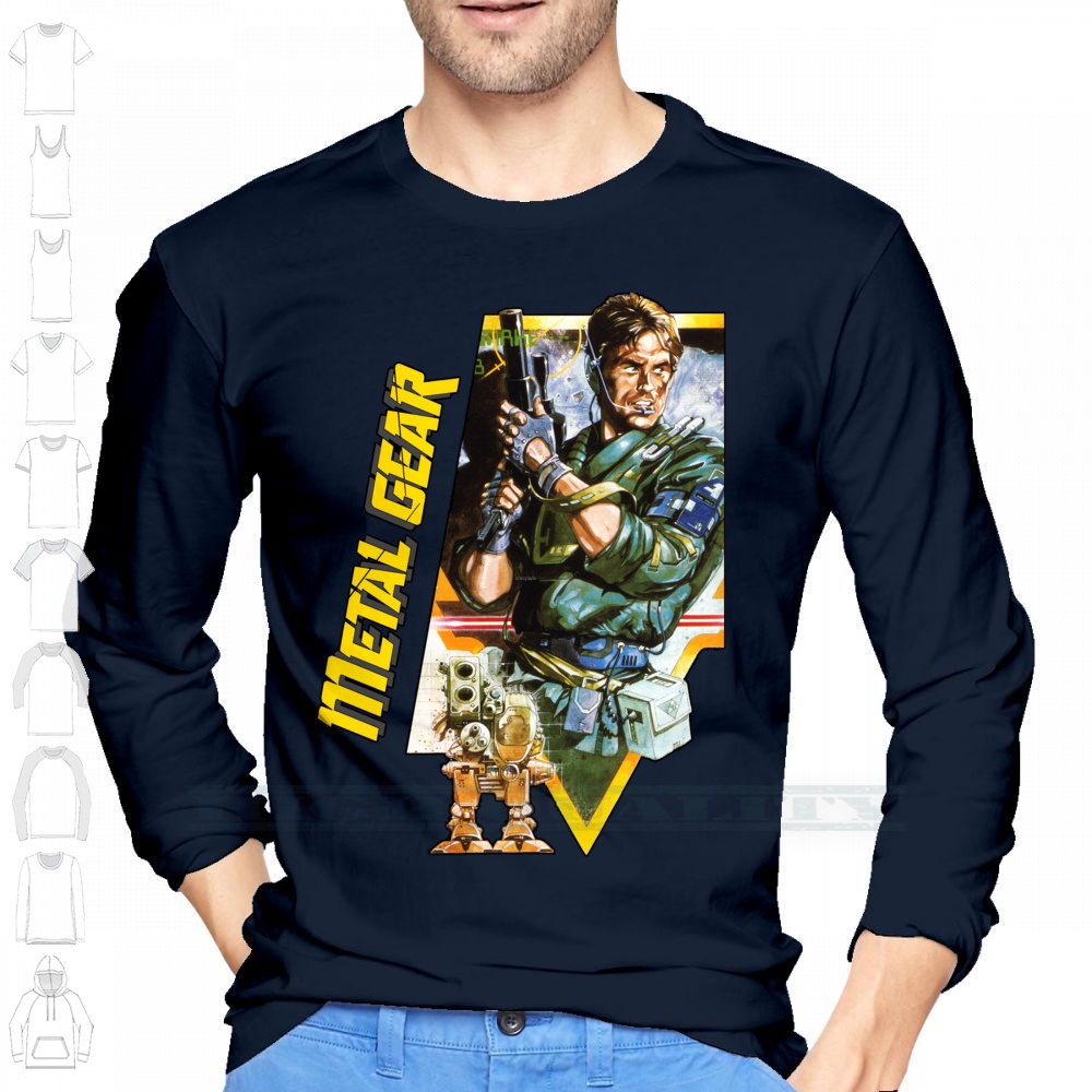 Metal Gear 100% Cotton T Shirt - Retro Gaming Gamestop ulasan dan harga