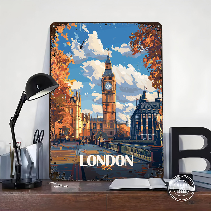London Big Ben Printed Poster  - Retro Gaming In London ulasan dan harga